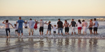 beach family gathering photography Fingal head   children and family portrait photo